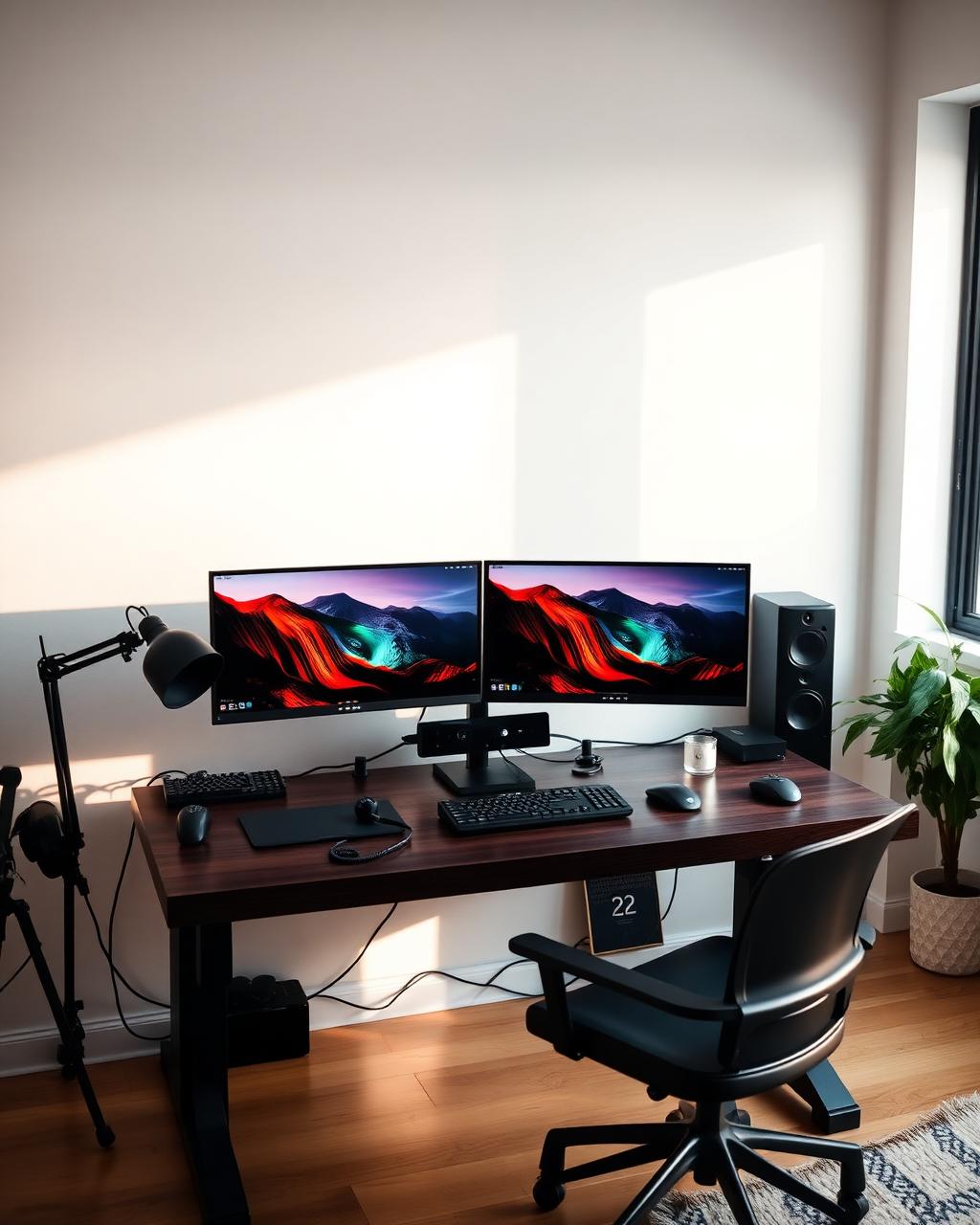 Minimalist mechanical keyboard desk setup — APEX Series-K